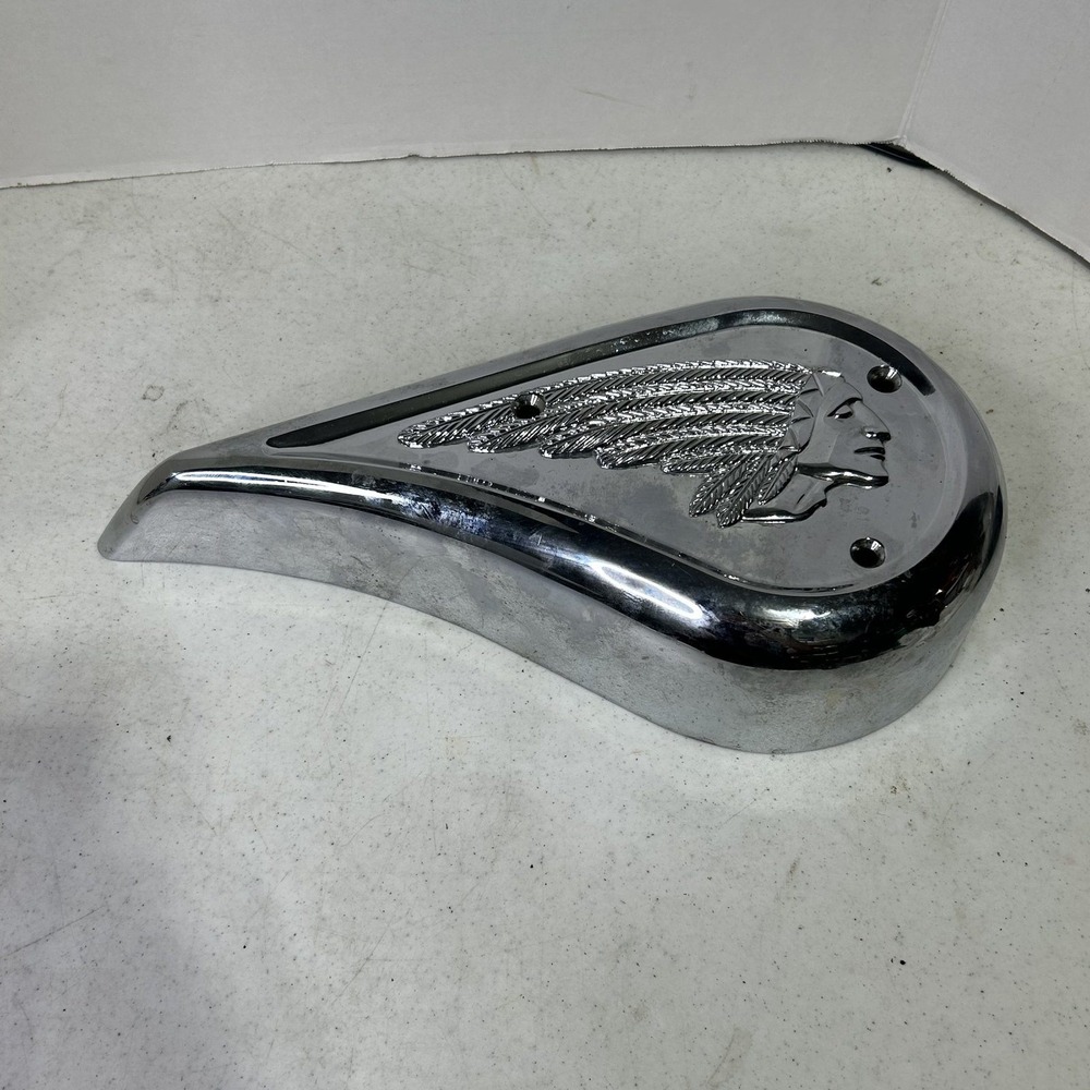 Indian Motorcycle Chrome Air Cleaner Cover Teardrop Headdress Logo OEM